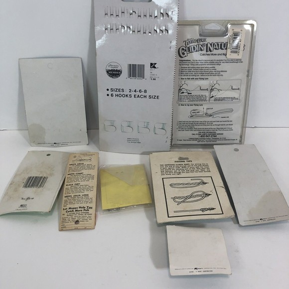 Vintage Fishing Lures Lot Of 9, Popper Bug, Hooks Line Spinners Gliding Naturals - Picture 5 of 8